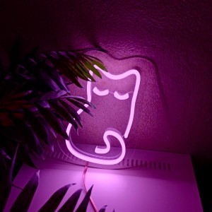 Неоновий світильник Кішка 200х300 acr-n000001. Photo 3